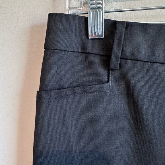 NWT Banana Republic SHORT Siena Straight Italian Wool Pant black 6 - Picture 3 of 11